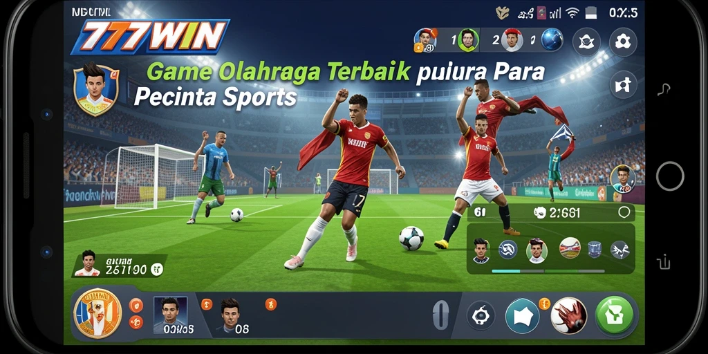 Tampilan gameplay 777WIN yang mendebarkan dalam arena olahraga.