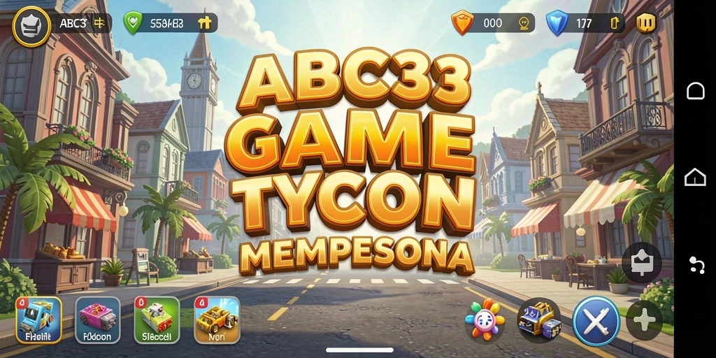 Tampilan utama gameplay ABC33 dengan elemen Tycoon yang menarik.