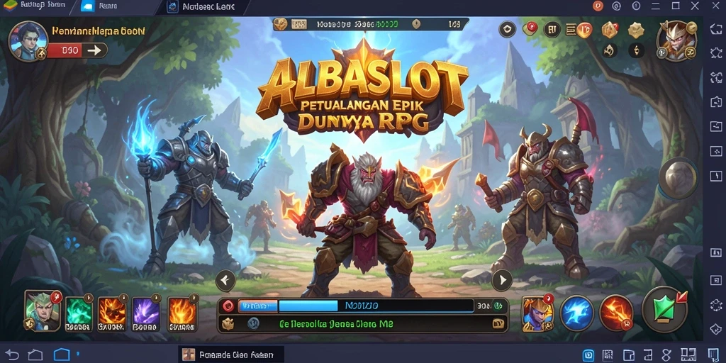 Tampilan gameplay menarik di <strong>ALBASLOT</strong> dengan berbagai karakter dan pertarungan epik.