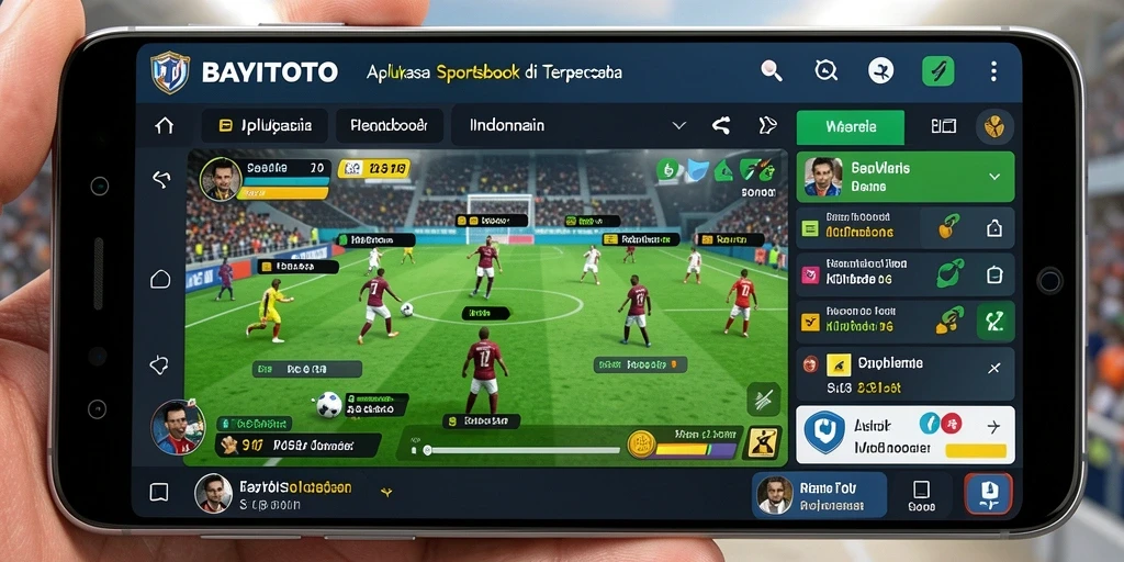 Tampilan menarik dari aplikasi BAYITOTO yang menawarkan taruhan olahraga.