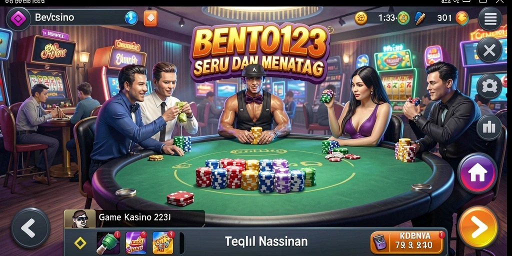 Tampilan gameplay BENTO123 yang menarik di aplikasi Kasino.