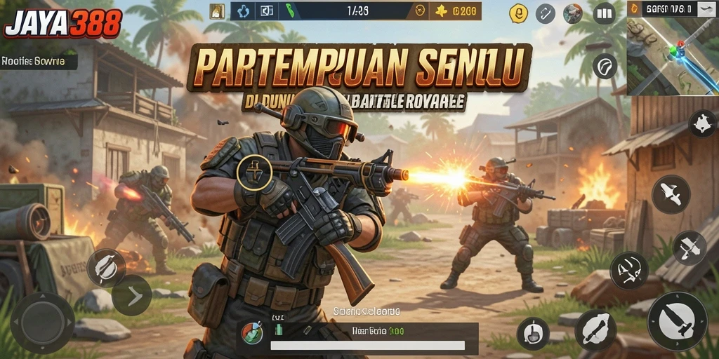 Gameplay intens pertempuran Battle Royale di JAYA388.