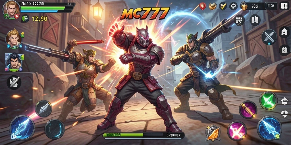 Tampilan seru gameplay MC777 dengan pertarungan cepat dan grafis menawan.