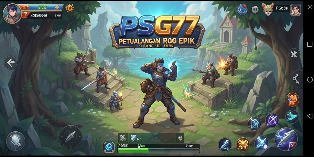 Tangkapan layar dari gameplay RPG menakjubkan PSG77.