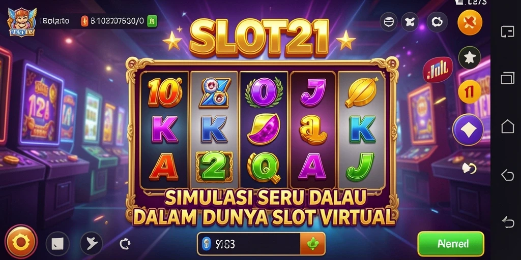 Tampilan gameplay menarik dari SLOT21 saat memutar gulungan slot.